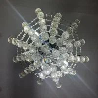 لوستر کریستال ۶ شاخه استیل|لوستر و چراغ آویز|اراک, |دیوار