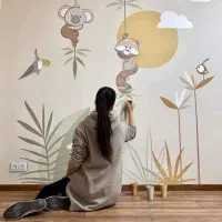 نقاشی و اکسسوری اتاق کودک،چراغخواب،ساعت