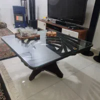 میز جلو مبلی به  همراه ۲ گلمیز نو