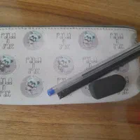 جامدادی + خودکار بیک آبی + مداد