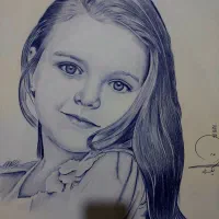 فروش طراحی سیاه قلم سایز بزرگ ۵۰ در ۷۰ بدون قاب|تابلو، نقاشی، عکس|ساری, |دیوار