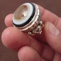 انگشتر نقره ۳پوست بقرانی