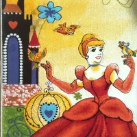 فرش اتاق کودک طرح سیندرلا