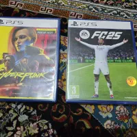 بازی fc 25 و cyberpunk برای ps5|کنسول، بازی ویدئویی و آنلاین|تهران, چوب تراش|دیوار