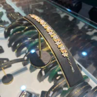 دستبند طلا طرح ابگینه بدون اجرت