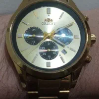 ساعت مچی سه موتوره اورینت ژاپنی طلایی