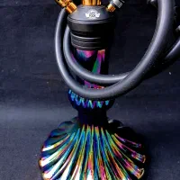 قلیان آکبند طلایی با شیشه هفت رنگ|زیورآلات و اکسسوری|ارومیه, |دیوار