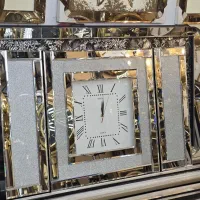 ساعت دیواری ایینه ای ۳ تیکه شاین دار