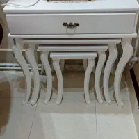 میزعسلی ست چوبی رنگ طوسی