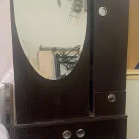 کمد آینه ای پایین جا کفشی و میز تلویزیون چوبی