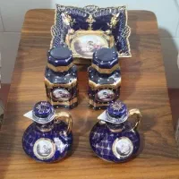 ظروف سورمه ای طلاکوب