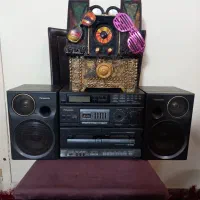 اسپیکر کامپیوتر مدل صندوقچه و ضبط پاناسونیک قدیمی