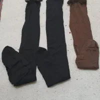 جورا ساق بلند مشکی ۲  جفت و یک جفت قهوه ای