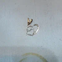 پلاک قلب طلا 500سوت طلا نیم گرم طلا