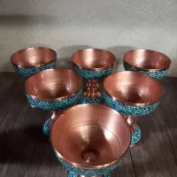 کاسه اجیل خوری فیروزه کوبی شده