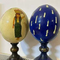 دو تخم شتر مرغ طراحی شده ۵۰۰ هزار تومان