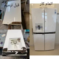 رنگ امیزی یخچال ساید لباسشویی ظرفشویی ماکرو