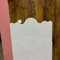 تخت تک نفره سفیدMDF طرح داره