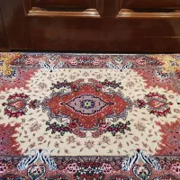 فرش دستبافت ابریشم دار 50 رج ،زرنیم ، قالیچه|فرش|تبریز, |دیوار