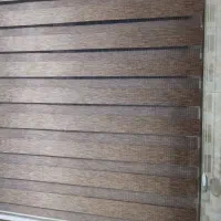 دو عدد پرده زبرا قهوه ای