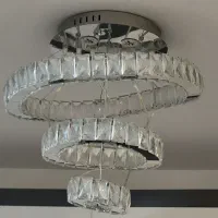 لوستر سه طبقه کریستالی|لوستر و چراغ آویز|تهران, دستغیب|دیوار