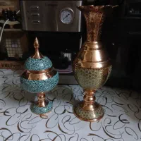 گلدان مسی قندون مسی صنایع دستی دکوری برنج|صنایع دستی و سایر لوازم تزئینی|تهران, خانی آباد نو شمالی|دیوار