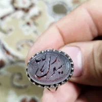 انگشتر نقره با نگین عقیق