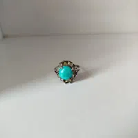 انگشتر نقره نگین فیروزه اصل|جواهرات|رامیان, |دیوار