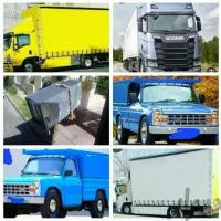 باربری حجت بار خاور نیسان وکارگر تنها