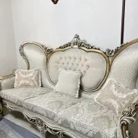 ست مبل ۹ نفره و میز ناهار خوری ۶ نفره سلطنتی چوبی