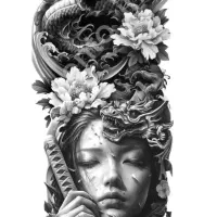 اجرای تتو پرتره /old school/رنگی|خدمات آرایشگری و زیبایی|تهران, دروس|دیوار