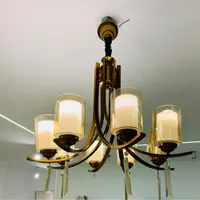 فروش ۲ عدد لوستر حبابی ۸ شاخه و ۳ حبابی چرخشی