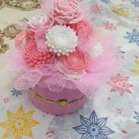 گل های جاودان.سبد گل شمع