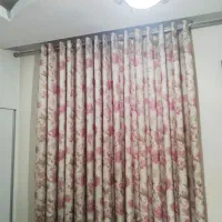 پرده پانچ آستر دارترک خامه دوزی شده وپولک کاری شده