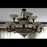 لوستر سالنی ۱۲ شاخه|لوستر و چراغ آویز|اصفهان, آبشار|دیوار
