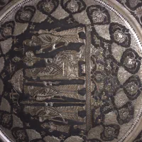 سینی مسی طرح هخامنش قلمکاری