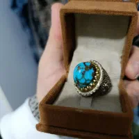 انگشتر فیروزه دست ساز کار استاد عباسی