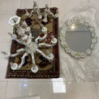 لوستر ۸ شاخه ایتالیایی با دو عدد دیواری و آیینه