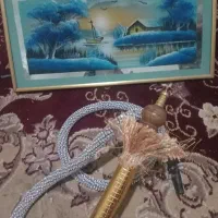 شلنگ قلیان زیبا وتابلو کنار رودخانه