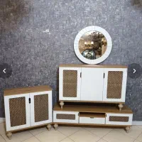 ست آینه کنسول میز تلویزیون جا کفشی