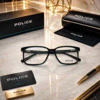 فروش فریم طبی POLICE  دسته فنری + خط فیروزه‌ای
