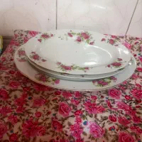 تعدادی ظرف چینی گلسرخی
