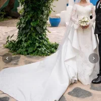 لباس عروس دو دامنه