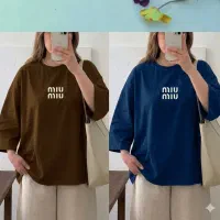 تیشرت باکسی طرح miu miu
