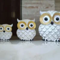 مجسمه جغد سه تایی