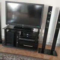 تلوزیون ال سی دی ۴۲ سینما خانگی و میز تلوزیون