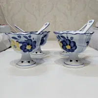 ست ۴عددی بستنی خوری گل پنبه