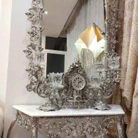 ست کامل آینه و شمعدون و ساعت تمام برنج|صنایع دستی و سایر لوازم تزئینی|اصفهان, احمدآباد|دیوار