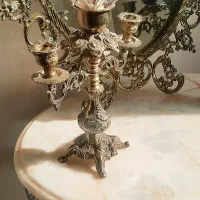 آیینه و شعمدان  و پایه اصل برنز سنگین|صنایع دستی و سایر لوازم تزئینی|اردبیل, |دیوار