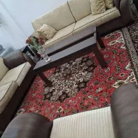 مبلمان راحتی ۷ نفره چرم و پارچه مخمل ترکیه|مبلمان خانگی و میز عسلی|رشت, علی آباد|دیوار